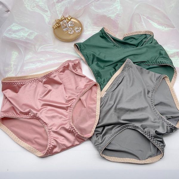 women's panties satin large sizes with high waist underwear women silky quality seamless plus size briefs, Black;pink
women's panties satin large sizes with high waist underwear women silky quality seamless plus size briefs, Black;pink