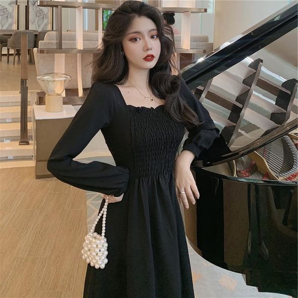 casual dresses 2021 fashion women's clothing square collar maxi for women woman dress, Black;gray
casual dresses 2021 fashion women's clothing square collar maxi for women woman dress, Black;gray
