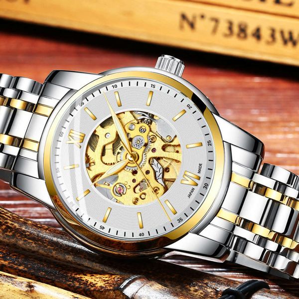 hollow mechanical haiqin business automatic haiqin / watch out luminous watch waterproof watch for men, Slivery;brown
hollow mechanical haiqin business automatic haiqin / watch out luminous watch waterproof watch for men, Slivery;brown