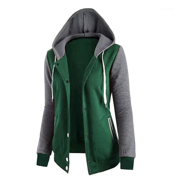 women's jackets leosoxs european and american hoodie stitching hooded pockets long-sleeved four-button cardigan warm jacket women, Black;brown
women's jackets leosoxs european and american hoodie stitching hooded pockets long-sleeved four-button cardigan warm jacket women, Black;brown