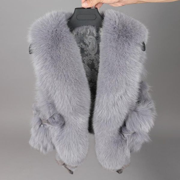 women's fur & faux 2021 fashion style winter clothing 100% real natural vest length 46cm loose sleeveless keep warm, Black
women's fur & faux 2021 fashion style winter clothing 100% real natural vest length 46cm loose sleeveless keep warm, Black