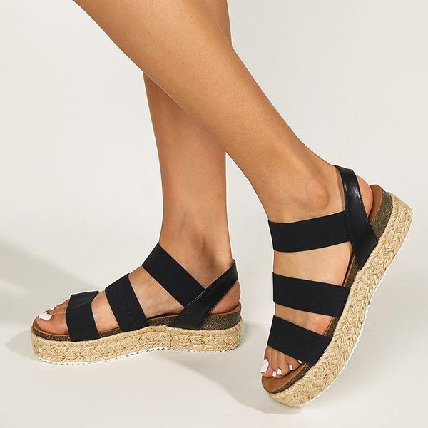 sandals women 2021 summer fashion style outer wear rope thick bottom ladies large size, Black
sandals women 2021 summer fashion style outer wear rope thick bottom ladies large size, Black