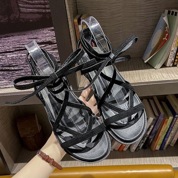 sandals fashion women's shoes 2021 flat summer high heels cross lace leather suede black luxury
sandals fashion women's shoes 2021 flat summer high heels cross lace leather suede black luxury