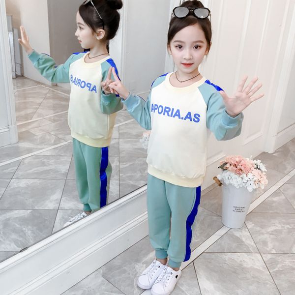 kids girl spring fall clothing set 2pcs 2021 new children korean school uniform campus outfits letter sweatershirt + pants suit, White
kids girl spring fall clothing set 2pcs 2021 new children korean school uniform campus outfits letter sweatershirt + pants suit, White