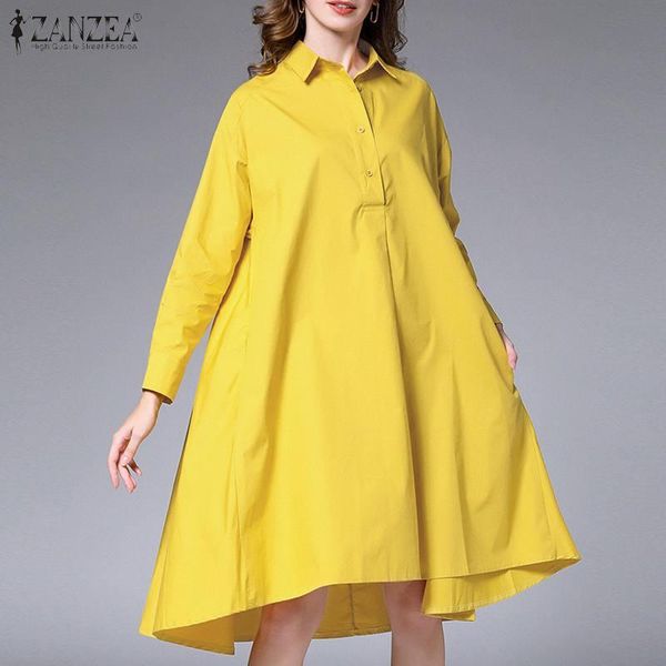 fashion solid shirt dress women spring vestidos 2021 zanzea casual long sleeve knee length vestidos female button robe plus size, Black;gray
fashion solid shirt dress women spring vestidos 2021 zanzea casual long sleeve knee length vestidos female button robe plus size, Black;gray