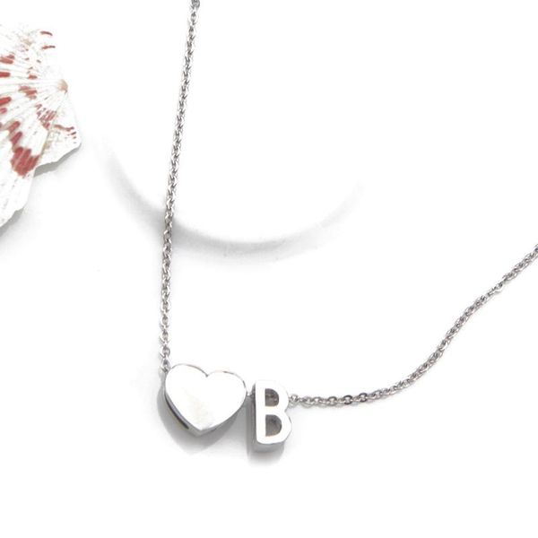 pendant necklaces vinnie design jewelry stainless steel silver color chain necklace with letter charm and heart
pendant necklaces vinnie design jewelry stainless steel silver color chain necklace with letter charm and heart