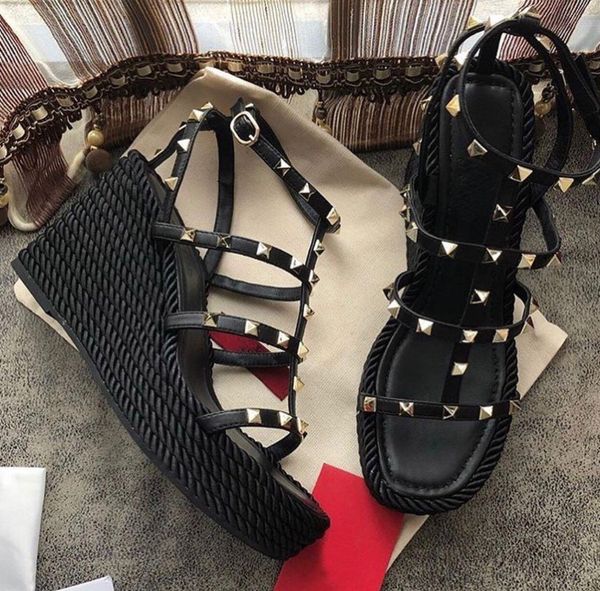 ladies rock studs gladiator sandals ankle strap platform high heels women's summer wedges party dress eu35-43,with box, Black
ladies rock studs gladiator sandals ankle strap platform high heels women's summer wedges party dress eu35-43,with box, Black
