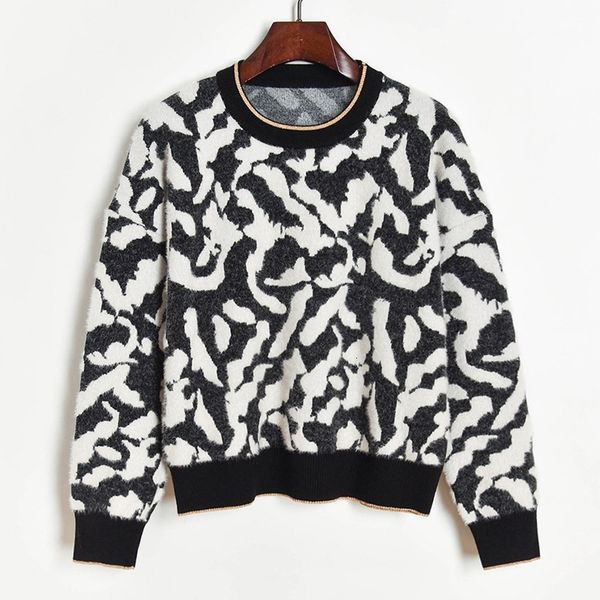 long-sleeved spring autumn sweaters vison sleeve women's sweater t21034 wuop, White;black
long-sleeved spring autumn sweaters vison sleeve women's sweater t21034 wuop, White;black