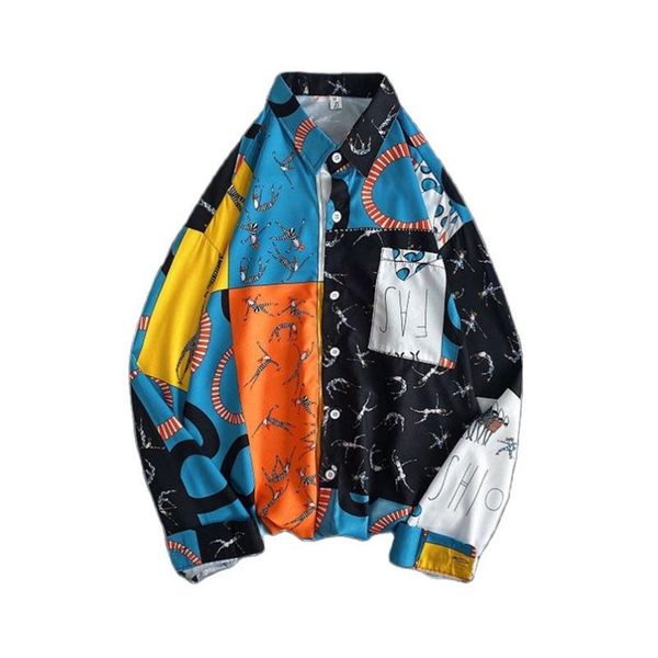 men's casual shirts hawaiian shirt men long sleeve beach printed button-down gothic clothes 2021 autumn streetwear, White;black
men's casual shirts hawaiian shirt men long sleeve beach printed button-down gothic clothes 2021 autumn streetwear, White;black