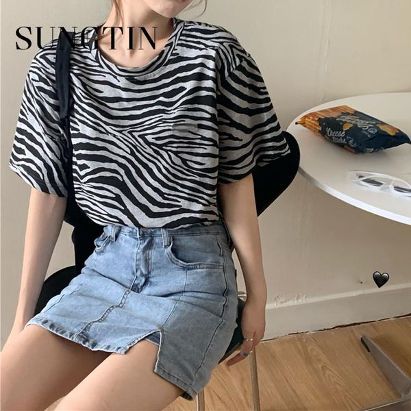 women's t-shirt sungtin leopard oversized o neck short woman loose basis t shirts korean chic vintage elegant female summer streetwear, White
women's t-shirt sungtin leopard oversized o neck short woman loose basis t shirts korean chic vintage elegant female summer streetwear, White