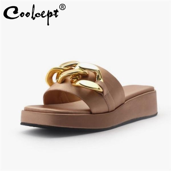 slippers coolcept women for home platform shoes solid metal decoration square toe slingbacks 2021 summer footwear size 34-40, Black
slippers coolcept women for home platform shoes solid metal decoration square toe slingbacks 2021 summer footwear size 34-40, Black