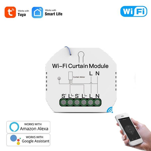 smart home control tuya life,wifi mini curtain switch module,roller blinds shutter for ac motor,support rf433mhz alexa google assistant
smart home control tuya life,wifi mini curtain switch module,roller blinds shutter for ac motor,support rf433mhz alexa google assistant