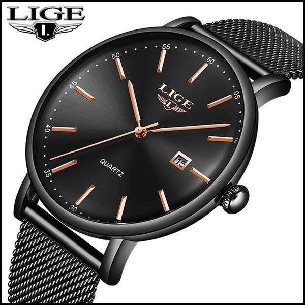 wristwatches lige2021 black stainless steel business men's watch simple casual sports mesh with ultra-thin waterproof quartz clock, Slivery;brown
wristwatches lige2021 black stainless steel business men's watch simple casual sports mesh with ultra-thin waterproof quartz clock, Slivery;brown