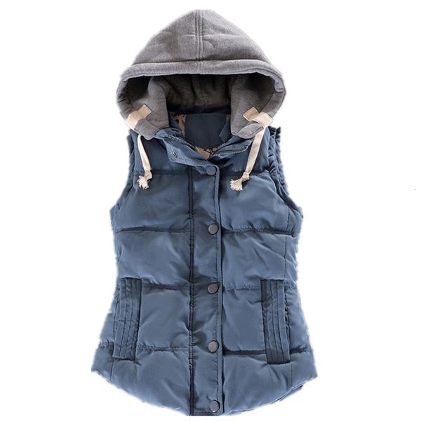 women plus size 6xl cotton vest hooded winter sleeveless coat ladies gilet colete feminino casual pocket waistcoat female jacket 201214, Black;white
women plus size 6xl cotton vest hooded winter sleeveless coat ladies gilet colete feminino casual pocket waistcoat female jacket 201214, Black;white