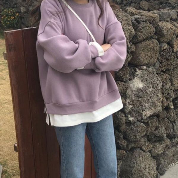 women's hoodies & sweatshirts sannian women hoodie 2021 autumn purple fake two-piece mid-length clothes oversized, Black
women's hoodies & sweatshirts sannian women hoodie 2021 autumn purple fake two-piece mid-length clothes oversized, Black