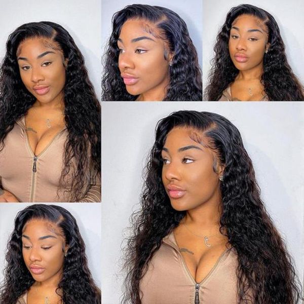 lace wigs deep wave frontal wig transparent wet and wavy curly front human hair t part brazilian, Black;brown
lace wigs deep wave frontal wig transparent wet and wavy curly front human hair t part brazilian, Black;brown