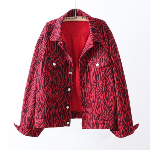 women's jackets autumn fashion red leopard denim women outerwear chaquetas mujer female korean oversized loose short jeans jacket coat, Black;brown
women's jackets autumn fashion red leopard denim women outerwear chaquetas mujer female korean oversized loose short jeans jacket coat, Black;brown