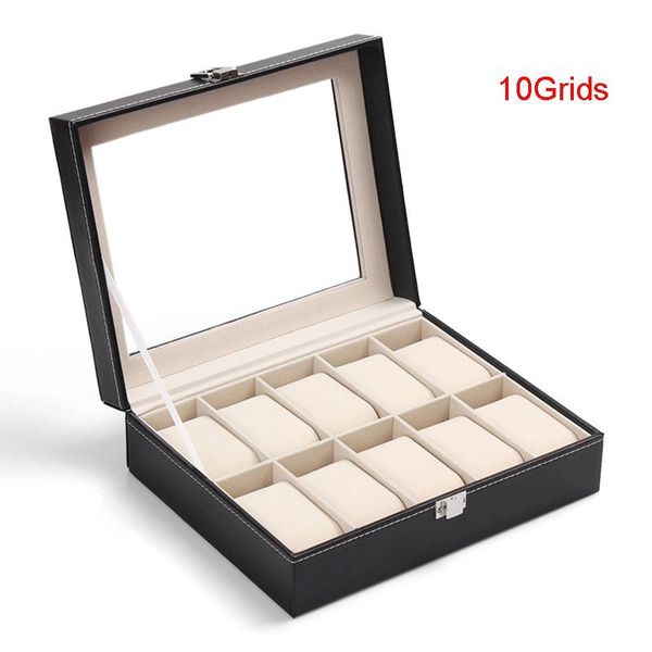 watch boxes & cases 10 grids display case pu leather storage box jewelry organizer jl, Black;blue
watch boxes & cases 10 grids display case pu leather storage box jewelry organizer jl, Black;blue
