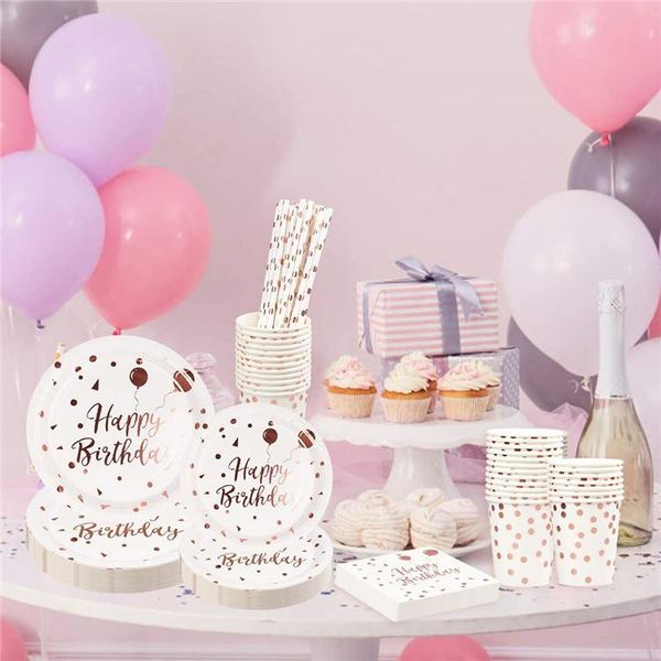 disposable dinnerware rose gold theme balloon cup plate flag happy birthday tableware sweet party decoration baby shower
disposable dinnerware rose gold theme balloon cup plate flag happy birthday tableware sweet party decoration baby shower