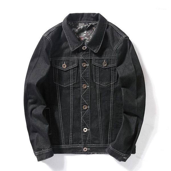 men's jackets 2021 spring autumn classic black denim lapel jacket outerwear fashion casual slim fit male jean coat clothing,008, Black;brown
men's jackets 2021 spring autumn classic black denim lapel jacket outerwear fashion casual slim fit male jean coat clothing,008, Black;brown