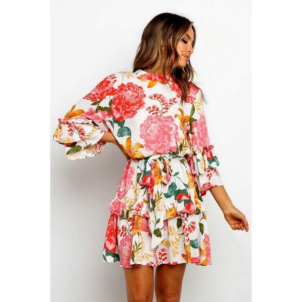 casual dresses elegant women flower print ruffled wrap long flare sleeve belted boho a-line beach wear, Black;gray
casual dresses elegant women flower print ruffled wrap long flare sleeve belted boho a-line beach wear, Black;gray