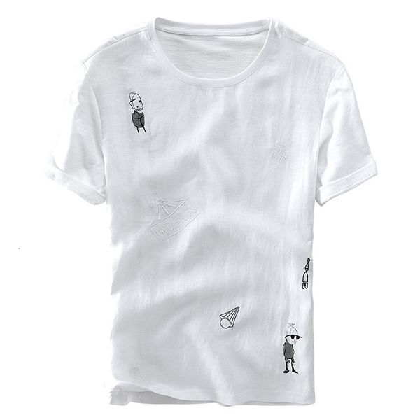 2021 new novo estilo manga curta camisa t marca moda t-shirt do vero dos homens de linho branco camiseta masculina o-neck ju2w, White
2021 new novo estilo manga curta camisa t marca moda t-shirt do vero dos homens de linho branco camiseta masculina o-neck ju2w, White