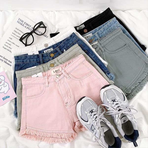 7 colors shorts womens jeans high waist vintage tassel denim cloth female pink gray street harajuku pants mom summer, Blue
7 colors shorts womens jeans high waist vintage tassel denim cloth female pink gray street harajuku pants mom summer, Blue