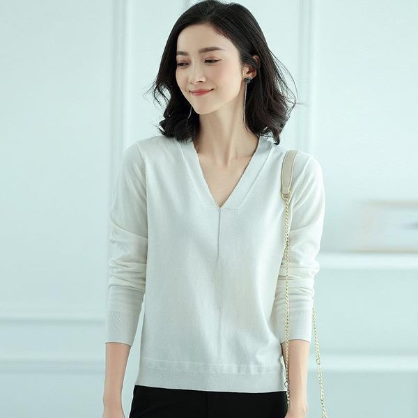 knitted sweater solid female cotton soft elastic color pullovers button full sleeve black women's sweaters, White;black
knitted sweater solid female cotton soft elastic color pullovers button full sleeve black women's sweaters, White;black