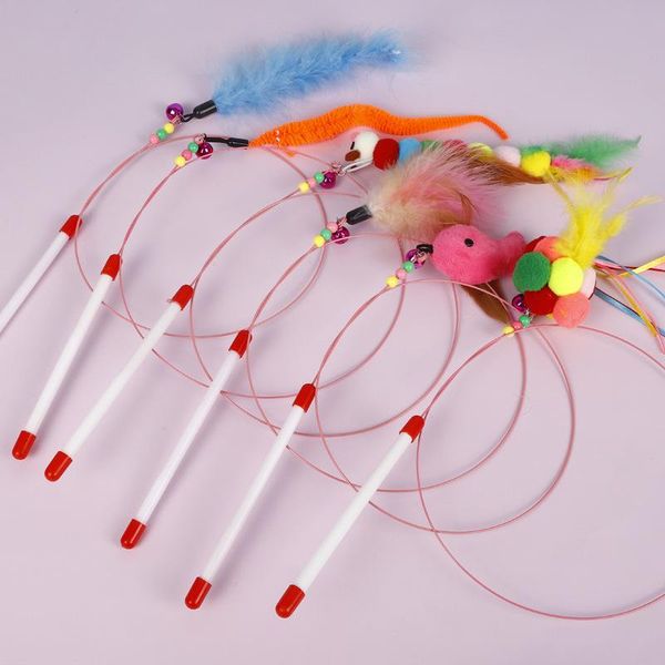 cat toys interesting little trailer interactive toy stick with bear and feather pet line chasing
cat toys interesting little trailer interactive toy stick with bear and feather pet line chasing