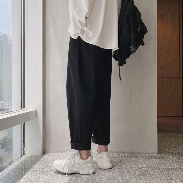 pants spring and autumn cotton large loose pants tide brand casual points, Black
pants spring and autumn cotton large loose pants tide brand casual points, Black