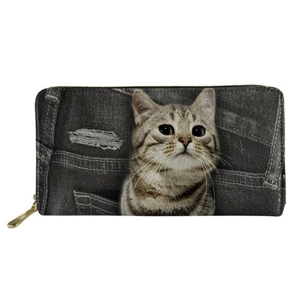wallets women's cute denim pocket cat/kitten print long pu leather wallet women female zipper purse card holder carteras mujer, Red;black
wallets women's cute denim pocket cat/kitten print long pu leather wallet women female zipper purse card holder carteras mujer, Red;black