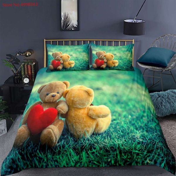teddy doll duvet cover sets 2/3 piece cartoon bedroom decor king size bed linen set pillowcase gift bed quilt cover sets
teddy doll duvet cover sets 2/3 piece cartoon bedroom decor king size bed linen set pillowcase gift bed quilt cover sets