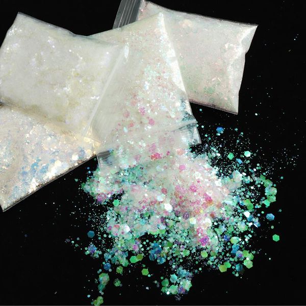 nail glitter 10g mix hexagon shape sequins for manicure mermaid ab colorful chunky chameleon flake art decorations supplies, Silver;gold
nail glitter 10g mix hexagon shape sequins for manicure mermaid ab colorful chunky chameleon flake art decorations supplies, Silver;gold
