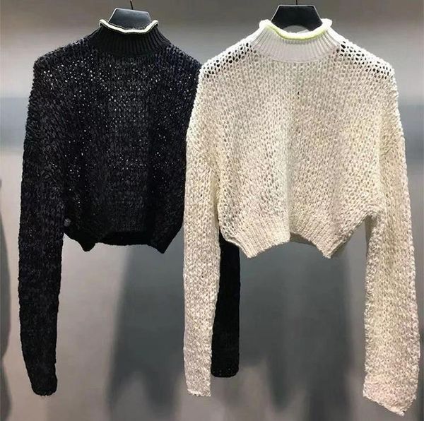 women's sweaters fashion classic trendy brand luxry design hollowed out high o neck sweater pullover loose versatile individual for wom, White;black
women's sweaters fashion classic trendy brand luxry design hollowed out high o neck sweater pullover loose versatile individual for wom, White;black