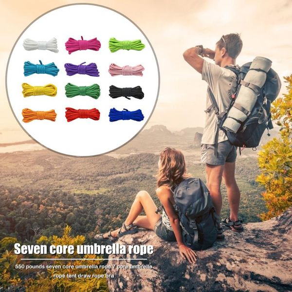7 strand cores tent paracord rope outdoor camping hiking diy parachute cord camping rope hiking clothesline 12x
7 strand cores tent paracord rope outdoor camping hiking diy parachute cord camping rope hiking clothesline 12x