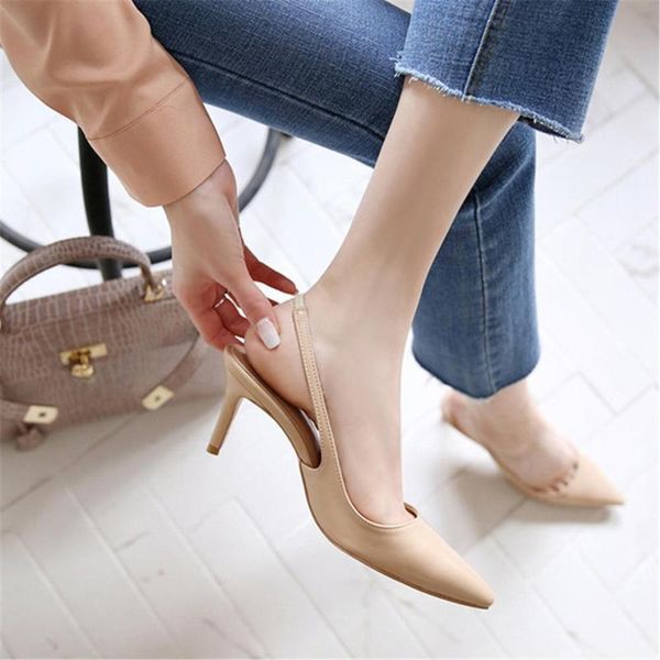 women thin high heels sandals no platform beige and black colors pu slip on rubber sole 2021
women thin high heels sandals no platform beige and black colors pu slip on rubber sole 2021