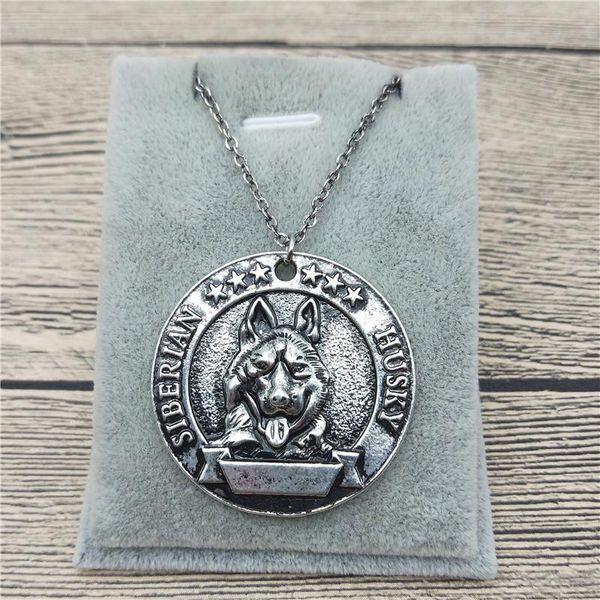 pendant necklaces siberian husky necklace classic style pet jewellery fashion animal dog women, Silver 
pendant necklaces siberian husky necklace classic style pet jewellery fashion animal dog women, Silver