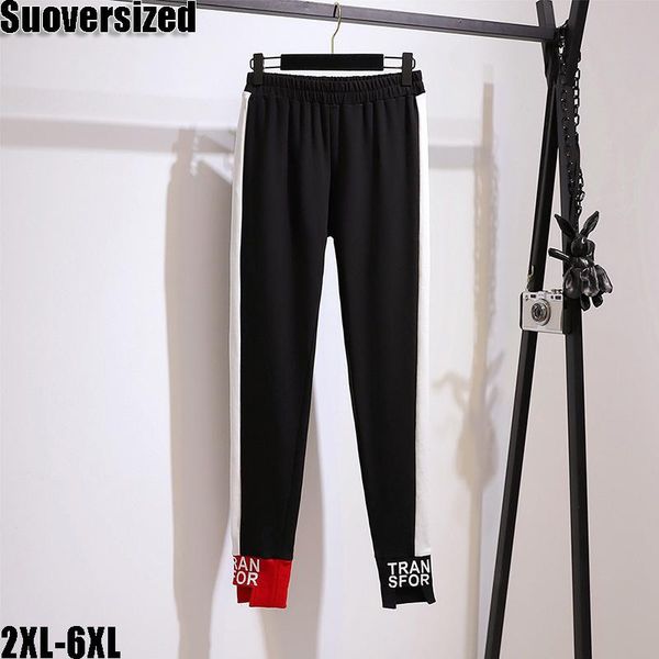 women's pants & capris suoversized 6xl black ankle-length fashion high waist haren large size easy casual sweat, Black;white
women's pants & capris suoversized 6xl black ankle-length fashion high waist haren large size easy casual sweat, Black;white