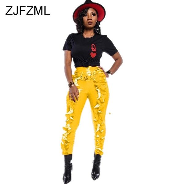 women's pants & capris ruffle splice pu leather trousers women high waisted solid pencil 2021 autumn winter ladies plus size skinny pan, Black;white
women's pants & capris ruffle splice pu leather trousers women high waisted solid pencil 2021 autumn winter ladies plus size skinny pan, Black;white