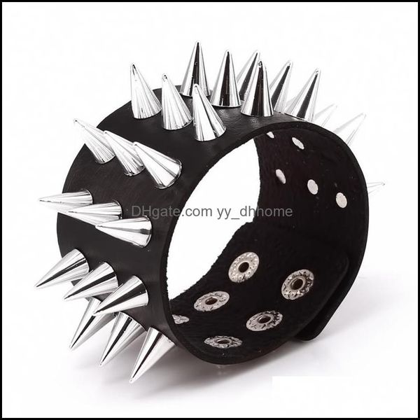charm jewelrycharm bracelets three row cuspidal spikes rivet stud wide cuff leather punk gothic rock bangle bracelet men jewelry drop, Golden;silver
charm jewelrycharm bracelets three row cuspidal spikes rivet stud wide cuff leather punk gothic rock bangle bracelet men jewelry drop, Golden;silver