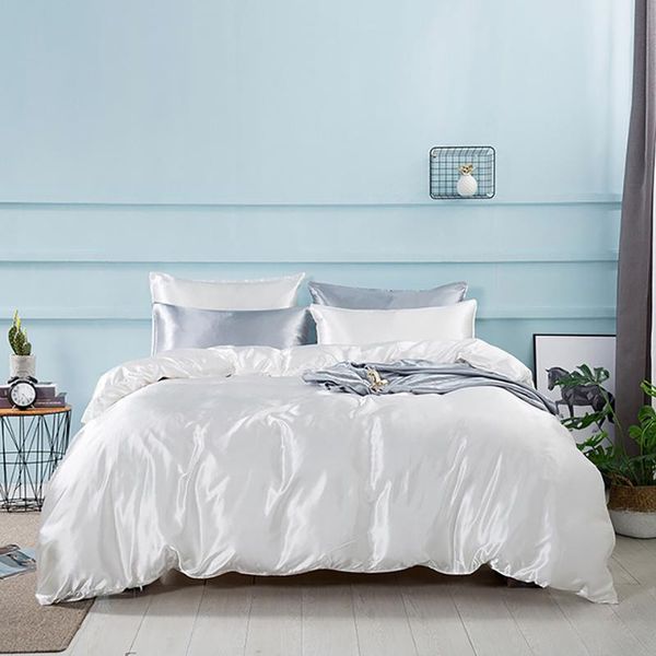 bedding sets 2/3/4 pcs silk satin set duvet cover solid color bed covering with pillowcase quilt mattress bedclothes
bedding sets 2/3/4 pcs silk satin set duvet cover solid color bed covering with pillowcase quilt mattress bedclothes
