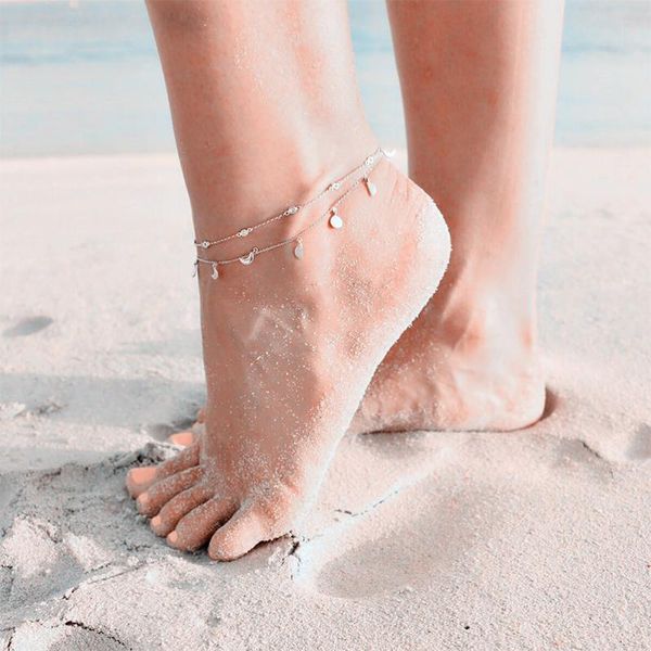 anklets 2 pcs/set simple round moon tassel pendant crystal chain silver color lady beach party jewelry female anklet set, Red;blue
anklets 2 pcs/set simple round moon tassel pendant crystal chain silver color lady beach party jewelry female anklet set, Red;blue
