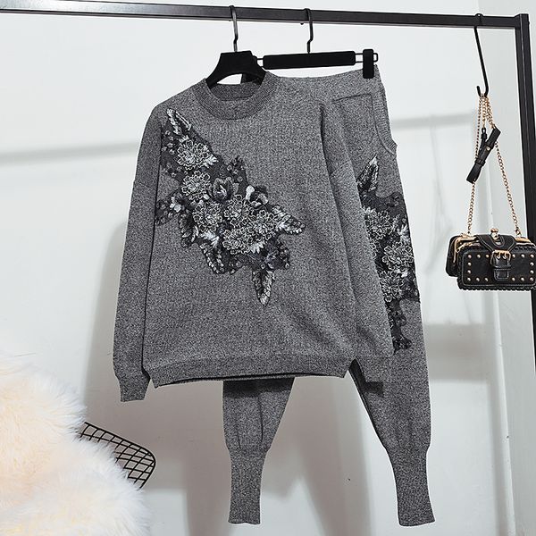 embroidery flower knitted set female loose sleeve sweater long pencil pants women two piece outfits student knit tracksuit xtgl, Blue
embroidery flower knitted set female loose sleeve sweater long pencil pants women two piece outfits student knit tracksuit xtgl, Blue