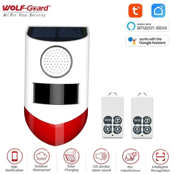 wolf-guard 120db tuya wifi outdoor solar motion alarm waterproof flashing sensor detector home security for garage /shed /farm
wolf-guard 120db tuya wifi outdoor solar motion alarm waterproof flashing sensor detector home security for garage /shed /farm