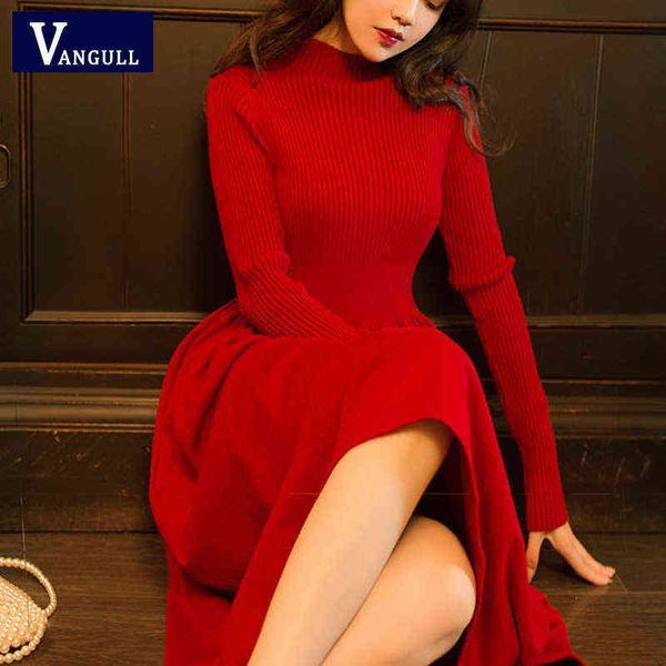 vangull turtleneck women sweater dress autumn knitting pullover a-line dress female long sleeve mid-calf length pleated dress g1214, Black;gray
vangull turtleneck women sweater dress autumn knitting pullover a-line dress female long sleeve mid-calf length pleated dress g1214, Black;gray