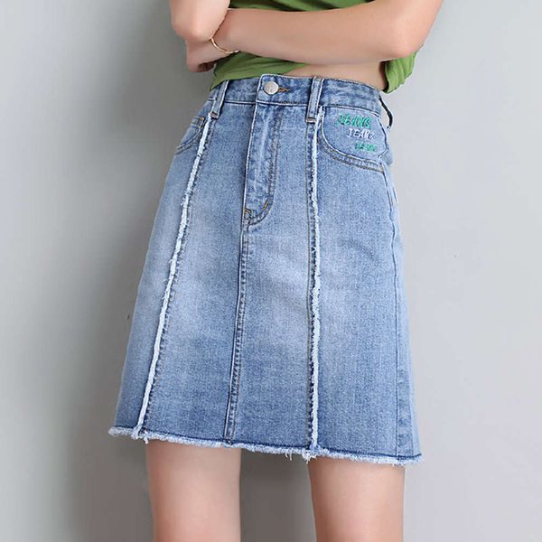 high waist denim women's splicing short new letter summer 2021 elastic a-line skirt, Blue
high waist denim women's splicing short new letter summer 2021 elastic a-line skirt, Blue