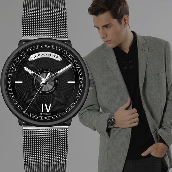 wristwatches fashion quartz watch for men living waterproof analog steel belt male clock reloj hombre, Slivery;brown
wristwatches fashion quartz watch for men living waterproof analog steel belt male clock reloj hombre, Slivery;brown