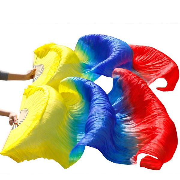 2021 female chinese silk veils dance fans pair of belly dancing fans yellow+royal blue +red, Black;red
2021 female chinese silk veils dance fans pair of belly dancing fans yellow+royal blue +red, Black;red