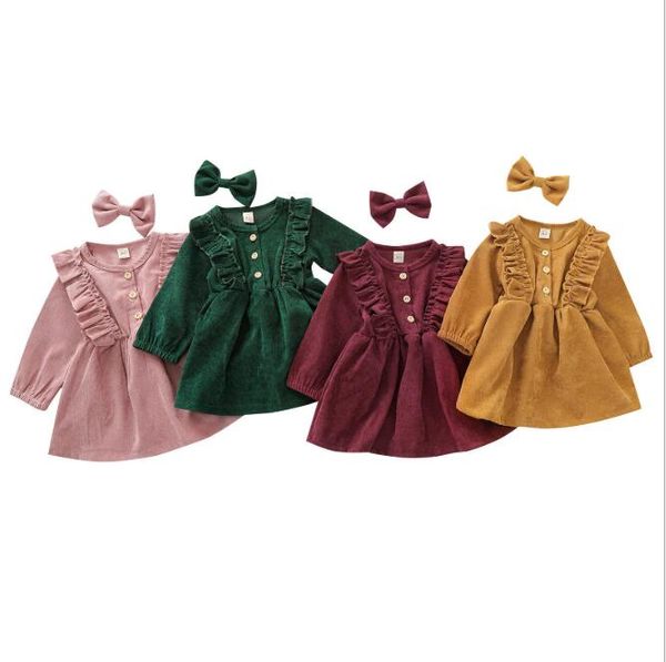 girls dresses toddler corduroy dress with hairpin baby lace princess bowknot headband infant long-sleeved newborn boutique clothing wmq626, Red;yellow
girls dresses toddler corduroy dress with hairpin baby lace princess bowknot headband infant long-sleeved newborn boutique clothing wmq626, Red;yellow