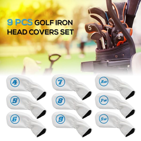 golf training aids 9 pcs iron head covers set club headcovers outdoor sports camping hiking with elastic band
golf training aids 9 pcs iron head covers set club headcovers outdoor sports camping hiking with elastic band